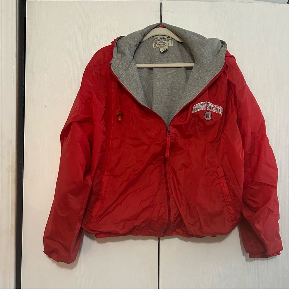Steve & Barry's Red Jacket with Gray Hood